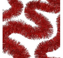 Parti İçin Mega Kalın Sim Süs 2 Metre Uzunluk 10 cm Genişlik Kırmızı İthal