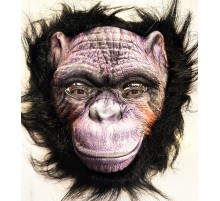 Siyah Saçlı Goril Maskesi Orangutan Maymun Maskesi Mega Peluş 36 No