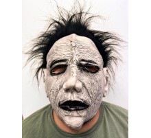 Siyah Saçlı Michael Myers Lateks Yüze Tam Yapışan Et Maske Korku Maskesi