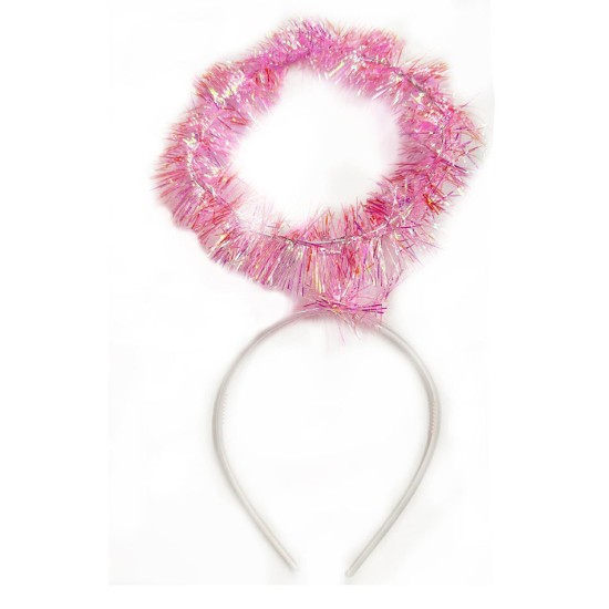 toptan-xml-dropshipping-Pembe Metalize Melek Hare Taç Çocuk Yetişkin Uyumlu