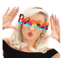 Beach Yazılı Parti Gözlüğü Yaza Merhaba Hawaii Show Gözlüğü 19x6 cm