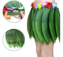 Tropikal Esintili Hawaii Yapraklı Parti Eteği Yetişkin Boy