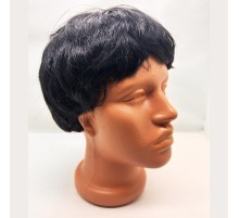 Siyah Renk Kısa Kesim İçi Astarlı Erkek Peruğu