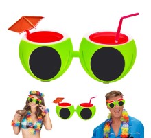 Karpuz Şekilli Tropikal Hawaii Yaza Merhaba Parti Gözlüğü