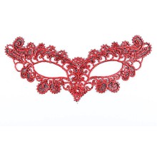 Kırmızı Dantel Masquerade Maskesi 6 No