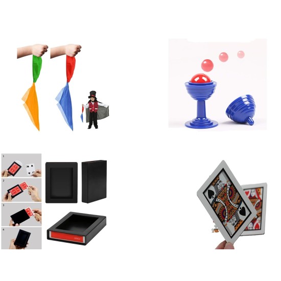 toptan-xml-dropshipping-4 lü Sihirbazlık Seti – Hokus Pokus Sihirli Numara Seti
