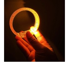 Turuncu Led Işıklı Baskı Yapılabilen Pilli Bileklik Bilezik 1,5 cm Genişlik