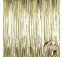 Mat Altın Püsküllü Kapı Perdesi - Parti, Bekarlığa Veda, Doğum Günü 1x2 m