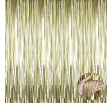 Mat Altın Püsküllü Kapı Perdesi - Parti, Bekarlığa Veda, Doğum Günü 1x2 m