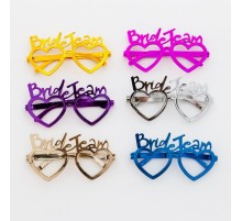 Kalpli Bride Team Gözlük Seti 6 Renk - Kına & Düğün Partileri İçin