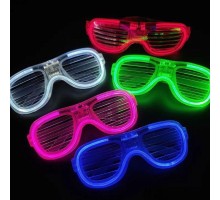Glow Model Led Işıklı Parti Gözlüğü 3 Modlu 5 Renk 5 Adet