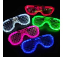 Glow Model Led Işıklı Parti Gözlüğü 3 Modlu 5 Renk 5 Adet