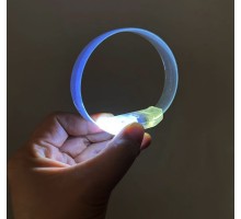 3 Modlu Pilli LED Işıklı Esnek Parti Bilekliği Beyaz