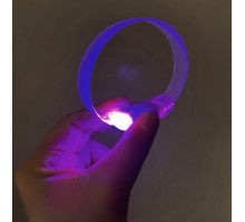 3 Modlu Pilli LED Işıklı Esnek Parti Bilekliği Mor