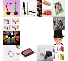 Çocuklar İçin 15 Parça Sihirbazlık ve İllüzyon Seti – Başlangıç Gösteri Kutusu