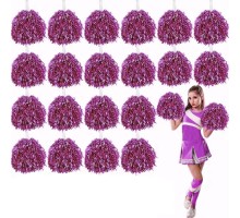 10 Çift ( 20 Adet ) Pembe Renk 23 Nisan 19 Mayıs 29 Ekim Okul Gösteri Ponponları