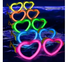 Glow Kalpli Fosforlu Gözlük 6’lı Renkli Set – Neon Parti