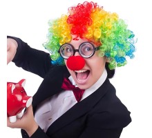 Palyaço Kostüm Aksesuar Seti 3’lü – Peruk Burun Gözlük