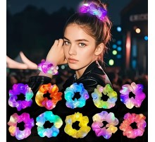 Mint Yeşili Renk Led Işıklı Lastikli Saç Tokası - 3 Modlu Festival & Parti Saç Tokası 1 Adet