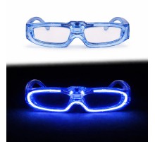 Mavi LED Işıklı Parti Gözlüğü 3 Modlu – Glow & Gece Eğlence Gözlüğü