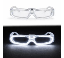 Beyaz LED Işıklı Parti Gözlüğü 3 Modlu – Glow & Gece Eğlence Gözlüğü