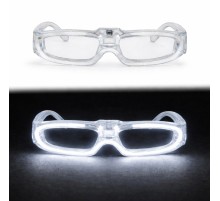 Beyaz LED Işıklı Parti Gözlüğü 3 Modlu – Glow & Gece Eğlence Gözlüğü