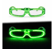 Yeşil LED Işıklı Parti Gözlüğü 3 Modlu – Glow & Gece Eğlence Gözlüğü