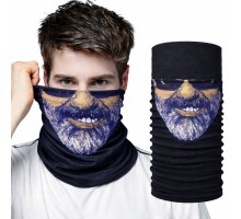 Sakallı Yüz Desenli Baf Buff – Çok Amaçlı Boyunluk & Maske 1 No