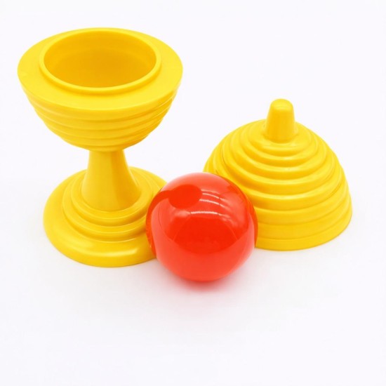 toptan-xml-dropshipping-Sarı Renk Sihirli Kupa Top Kaybetme Oyunu 7 cm