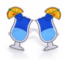 Kokteyl Bardak Parti Gözlüğü Mavi Renk