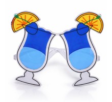 Kokteyl Bardak Parti Gözlüğü Mavi Renk