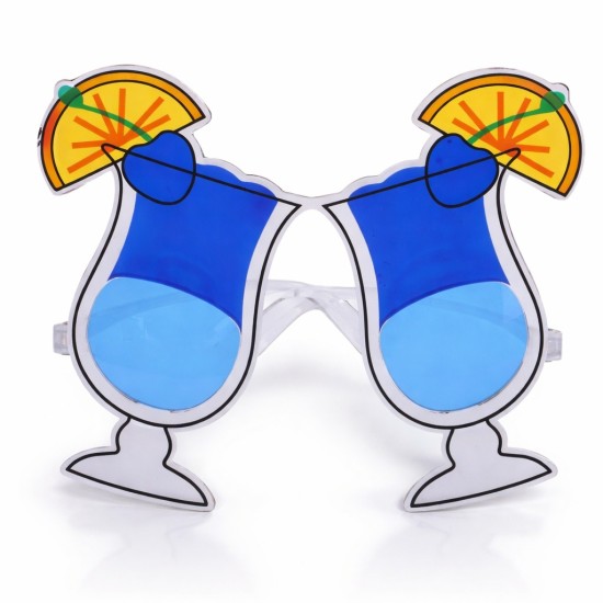 toptan-xml-dropshipping-Kokteyl Bardak Parti Gözlüğü Mavi Renk