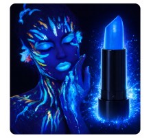 UV Neon Mavi Ruj – Karanlıkta Parlayan Makyaj Boyası