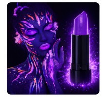 UV Neon Mor Ruj – Karanlıkta Parlayan Makyaj Boyası