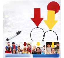 Kişiselleştirilebilir Ok İşaretli Mesaj Tacı (2’li Set Sarı-Kırmızı)
