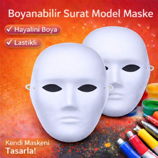 toptan-xml-dropshipping-Boyanabilir Surat Model Maske – Lastikli Kendin Tasarla