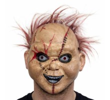 Çaki Korku Bebek Maskesi – Saçlı Plastik Yüz Maskesi