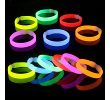 Glow Kalın Bileklik 12’li Set | Baskıya Uygun Renkli Model