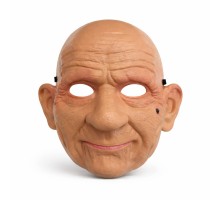 Gerçekçi Yaşlı Adam Maskesi – Lateks Görünümlü Plastik Korku Maskesi