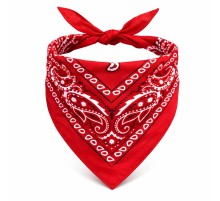 Kırmızı Kovboy Fuları Çocuk Bandana Western Desenli Boyun Fuları