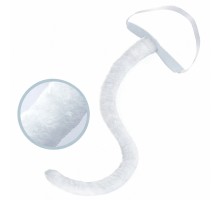 Beyaz Peluş Kuyruk Şekil Verilebilir 70 cm