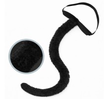 Siyah Peluş Kuyruk Şekil Verilebilir 70 cm