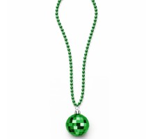 Retro Disko Topu Şekilli 80'ler 90'lar Yeşil Renk Plastik Kolye