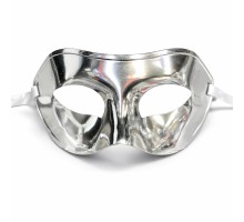 Metalize Parlak Parti Maskesi Gümüş Renk 16x7 cm