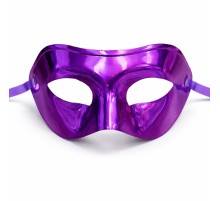 Metalize Parlak Parti Maskesi Mor Renk 16x7 cm