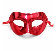 Metalize Parlak Parti Maskesi Kırmızı Renk 16x7 cm