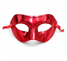 Metalize Parlak Parti Maskesi Kırmızı Renk 16x7 cm