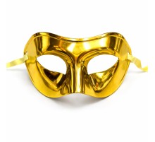 Metalize Parlak Parti Maskesi Altın Gold Renk 16x7 cm