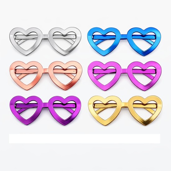 toptan-xml-dropshipping-Kalp Şekilli Parti Gözlüğü 12 Adet – 6 Renk ( Camsız )