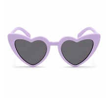 Mor Lila Retro Kalp Gözlük – 80’ler 90’lar Stil Parti Gözlüğü